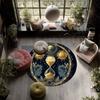 Celestial Elements pattern round rug,Carpet Rug for Living Room Bedroom Playroom ,Non-slip Floor Mat,Holiday Gifts and Birthday Gifts.