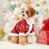 Soft Christmas Dog Clothes Thickened Dog Plush Jumpsuit Dog Hooded Fleece Coat  Winter