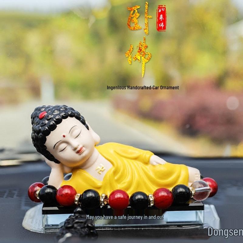 Maitreya Buddha Car Ornament: Creative Center Console Decoration for Safety and Style.