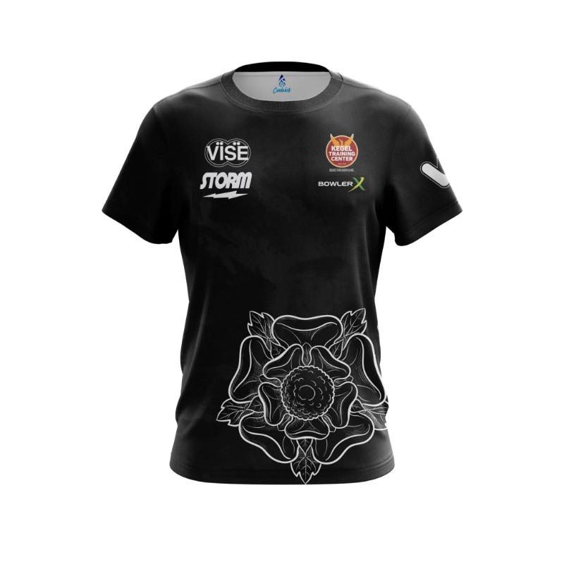 New Coolwick Storm Bowling Jersey Black Lightning Logo Short Sleeve T-Shirt Performance Pro Player Casual Sport Family Kids Tees