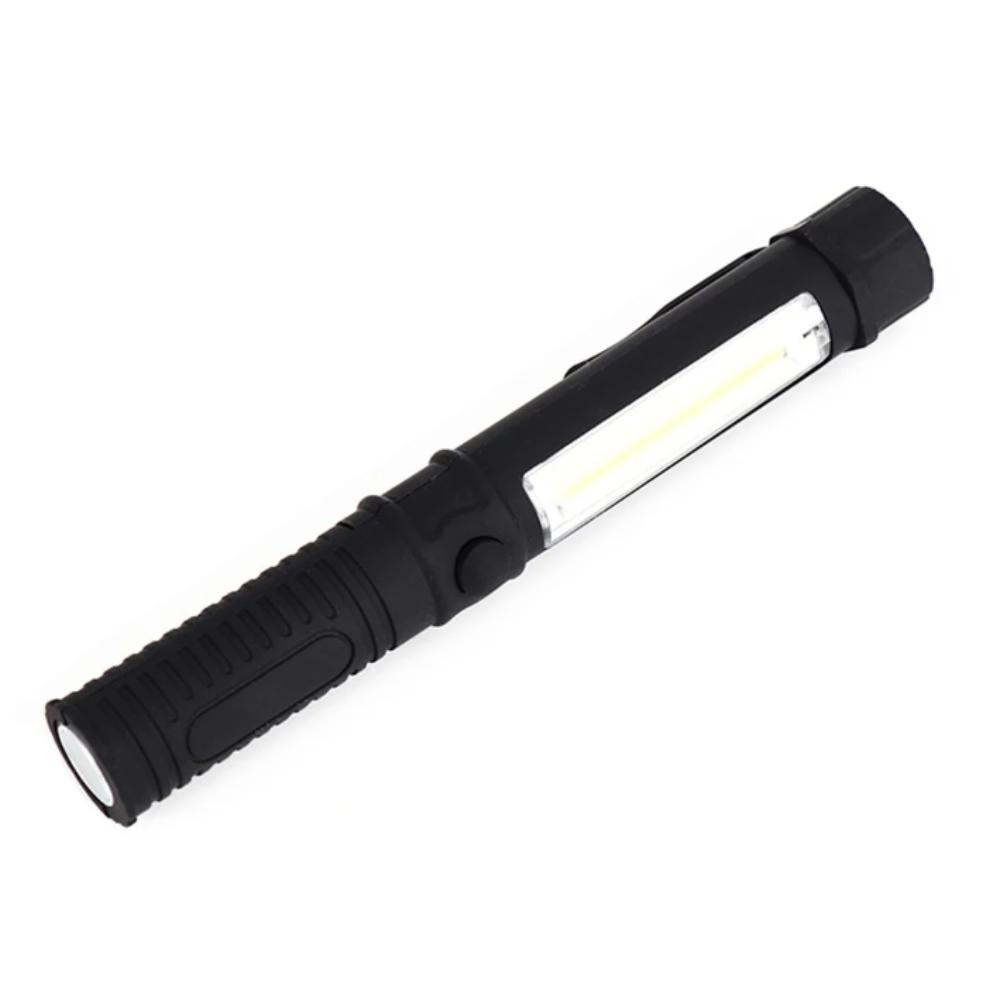 Waterproof COB LED Flashlight Magnetic Base Work Light Security Mini Pen Light  Camping