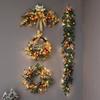 Christmas Decoration Christmas Tree Wreath Rattan Horn Door Wall Hanging Hotel Shopping Mall Scene Arrangement Pendant