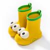 Cute Big Eyes Parent-Child Cartoon Rain Boots for Girls Outdoor Wear Student Kids Water Shoes Non-Slip Waterproof Rainy Day Rubber Shoes