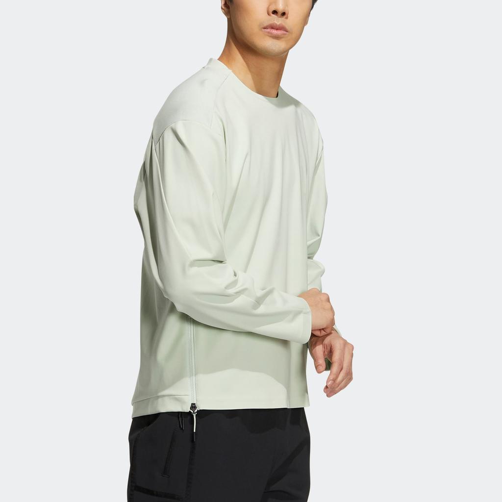 adidas Moletom Premium de Gola Redonda Manga Longa Pulôver Tops Masculinos Verde HM2943