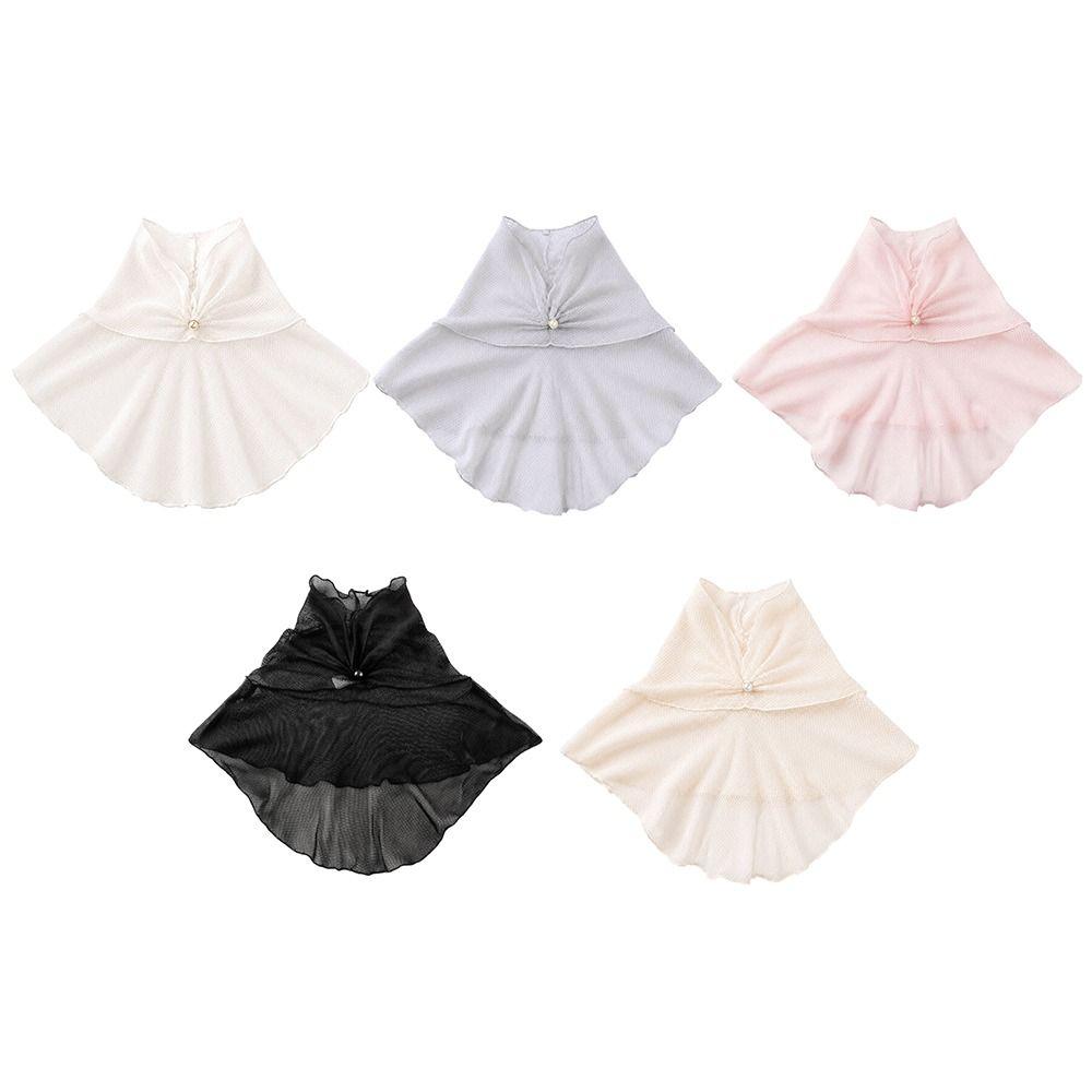 Breathable Silk Mesh Scarf Windproof Sun Protection Scarf New Fake Collar Scarf Women