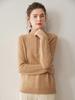 Women's Thickened Cashmere Stand Collar Sweater - Loose Fit, Zipper Lapel, Autumn/Winter 2024