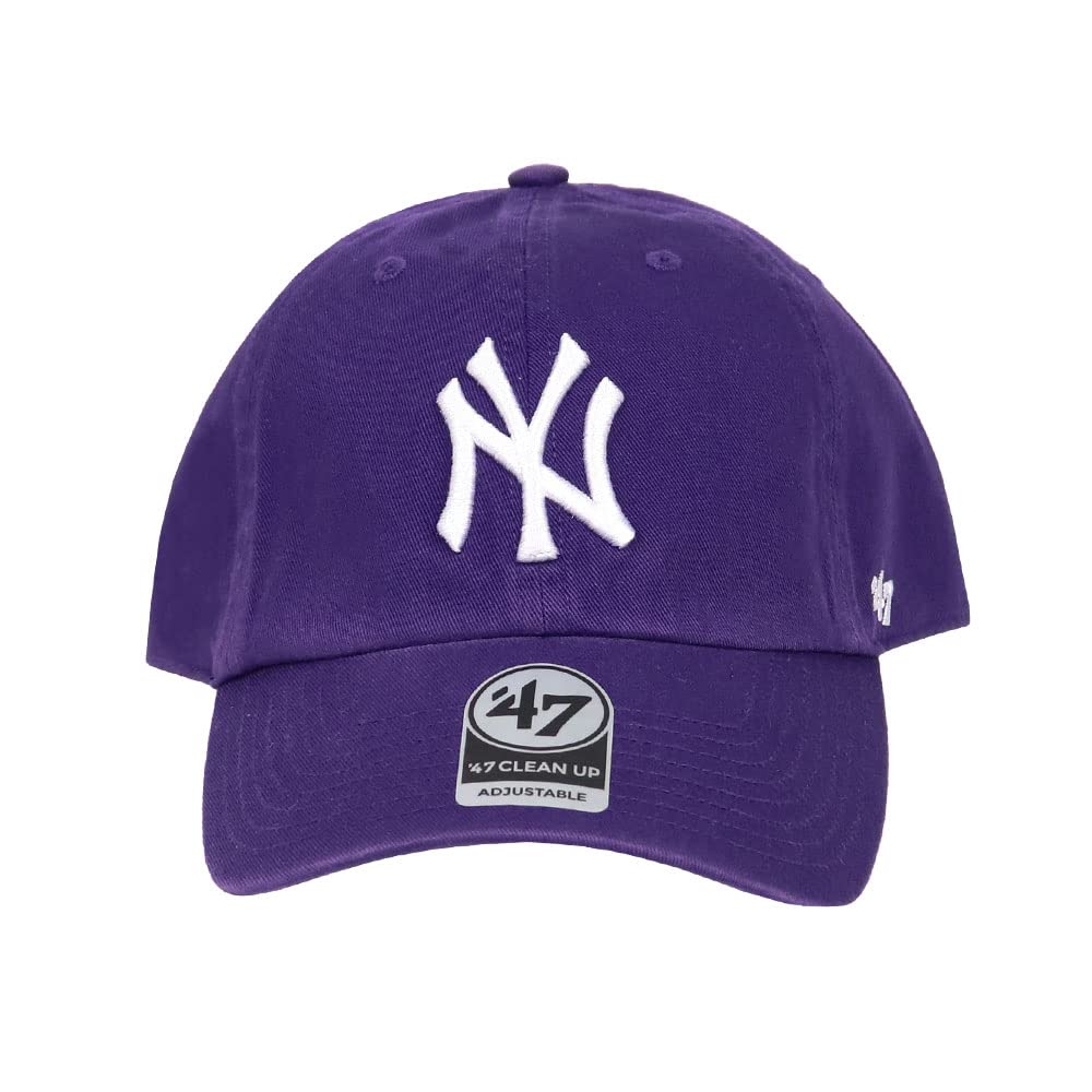 Forty Seven Brand 47 Yankees Clean Up NY Low Cap Cap, Logo, Purple, Men's/Women's,