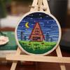 DIY Crafts Needle Thread Ornament Needle Punch Cross Stitch Kit Embroidery Hoop Flower Embroidery