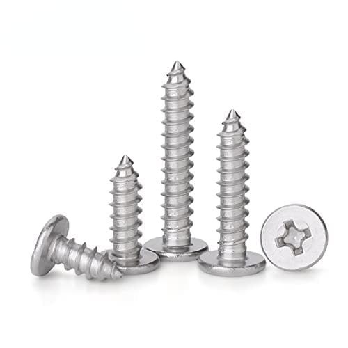 20-Piece M5 Ultra-Low Head Tapping Screw Digital Pack for Wood and Thin Steel Plates, Thin-Head Countersunk Head Screws, Flat Head Phillips Head Screw