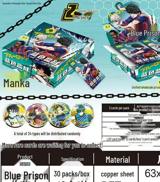 Leka Blue Lock High-Value Trading Card Pack: Rare Itoshi Sae & Bachira Meguru Cards
