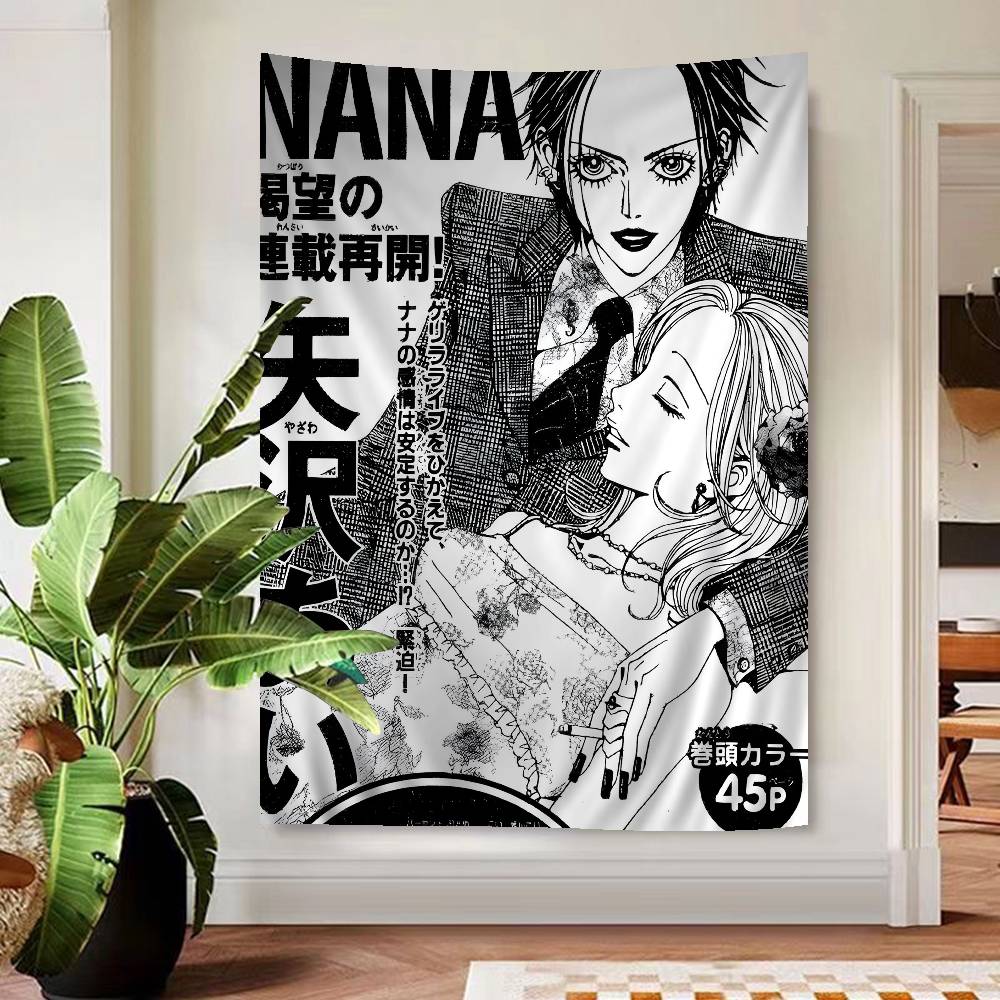 

Anime NNANA Shoujo Manga Anime Tapestry Hanging Tarot Hippie Wall Rugs Dorm Home Decor 74x94cm(29x37in)