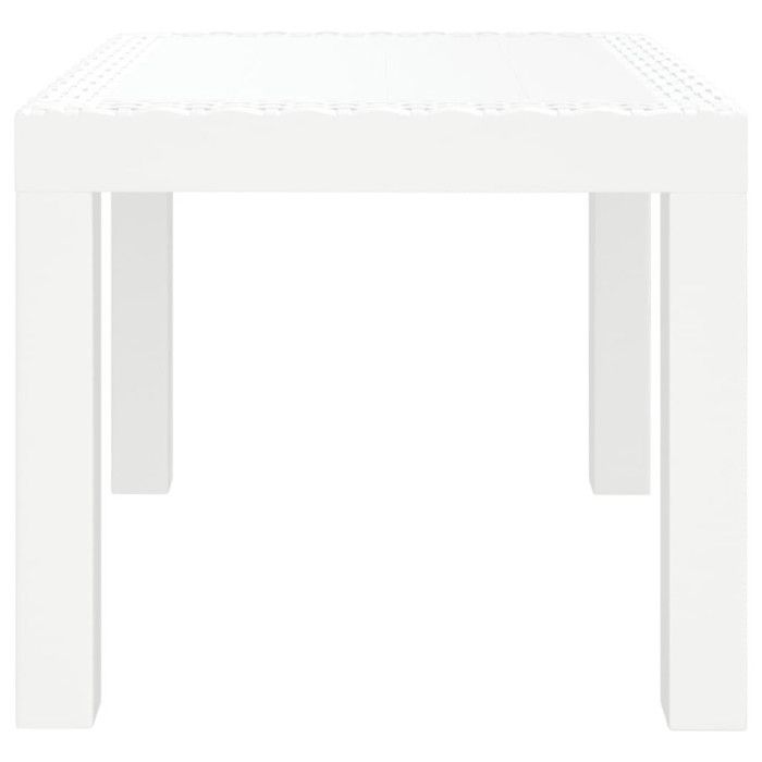 VidaXL Table de jardin blanc 59x47x40 cm PP 364728