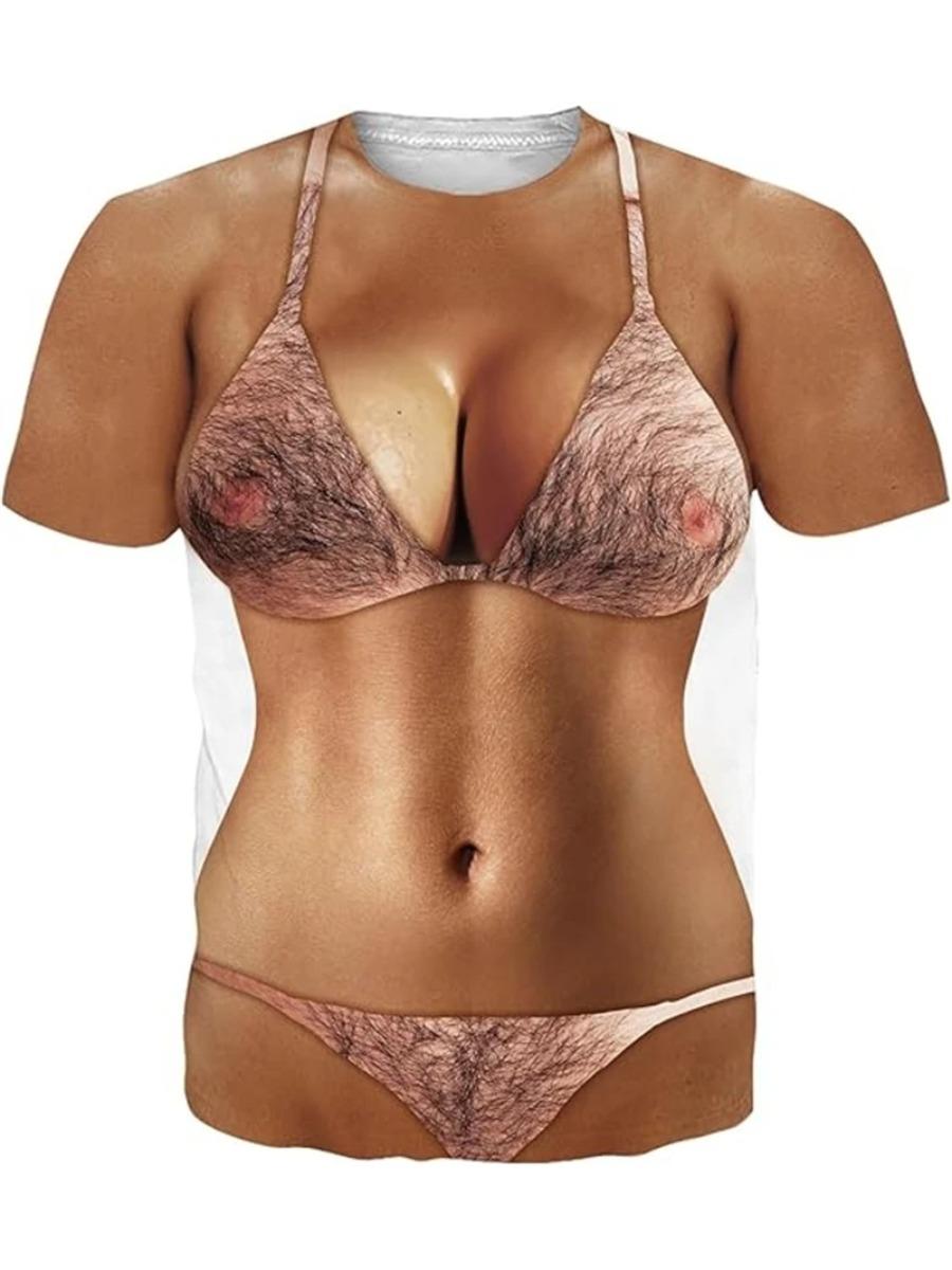 

Футболка с 3D-принтом и поддельными мышечными рисунками, мужская одежда, летние забавные уродливые мужские футболки, модная вечеринка Harajuku Y2k, мужская футболка с коротким рукавом 3XL