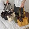 2026 Spring/Summer Women's Woven Bucket Bag: Versatile Large Capacity Shoulder & Crossbody Style