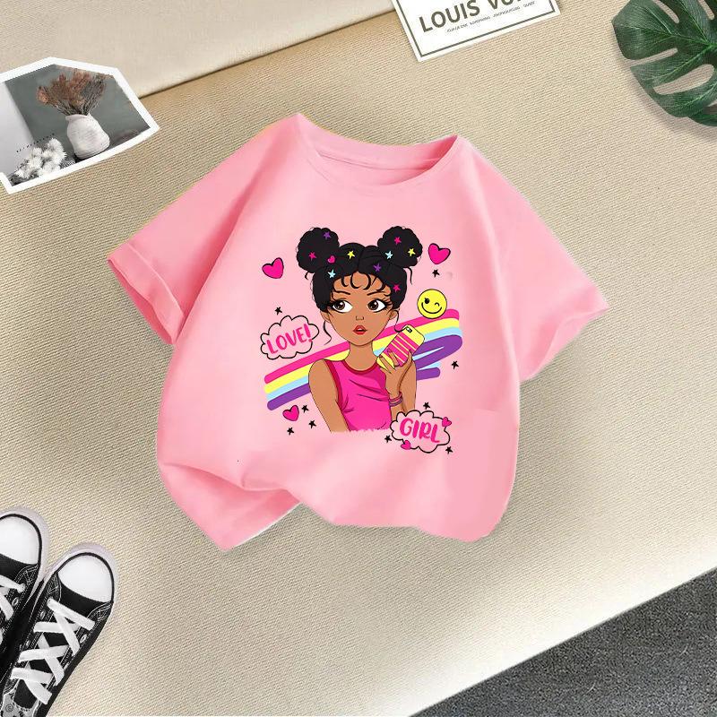 Children T-shirt Kids 100% Cotton Clothes Tops 2-13Y Loose-fit Casual Crew Neck Short-sleeve T-shirt