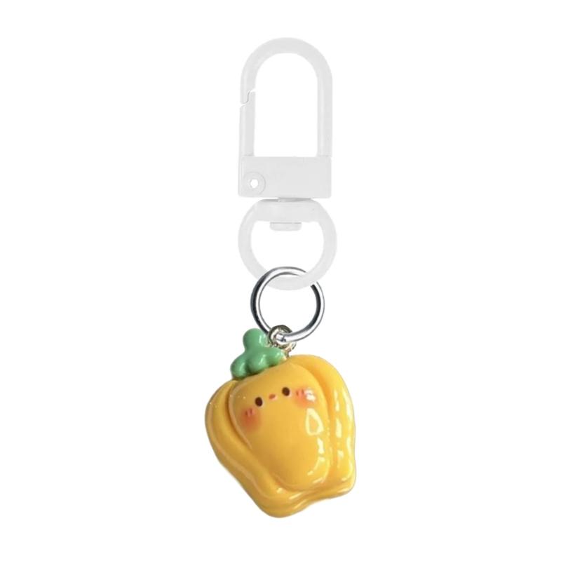 Sturdy Resin Vegetable Keychain Fashionable Phone Chain Decoration For Girls Gift Giving