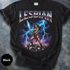 Lesbian Warrior Shirt, Fantasy Barbarian Woman T-Shirt, Strong Female Hero Graphic Tee