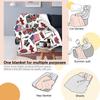 Cartoon Fire Engine Design Digital-printed Polyester Bedroom Velvet Flannel Soft Sofa Cover Blanket Fleece Blankets for Beds