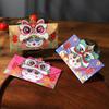 6pcs/set Cartoon Red Packet Lion Dance Good Luck Pocket Cute Red Envelope  Bonus
