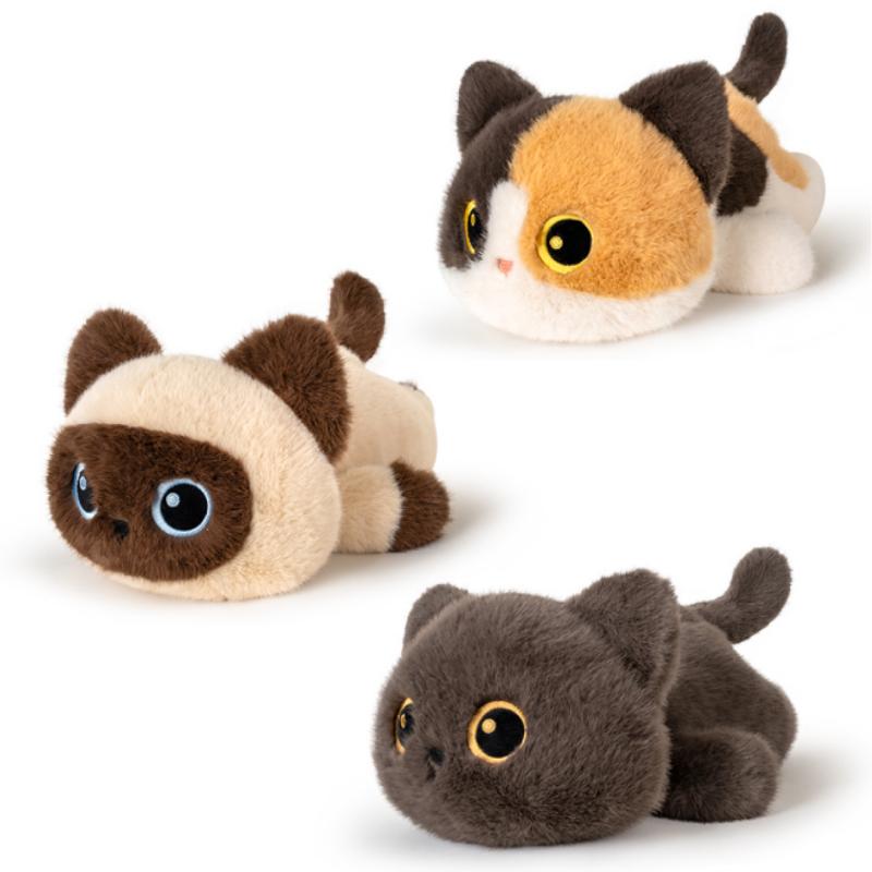 

М яка іграшка-підвіска у вигляді мультяшного кота, чорне кошеня, сіамський, милий, м який, тварини, брелок, декор для сумки, подарунок на день народження для дітей 17cm