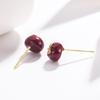 Sweet Temperament Persimmon Earrings: Exquisite Tiny Autumn Fashion Ear Ornaments for Brightening Skin