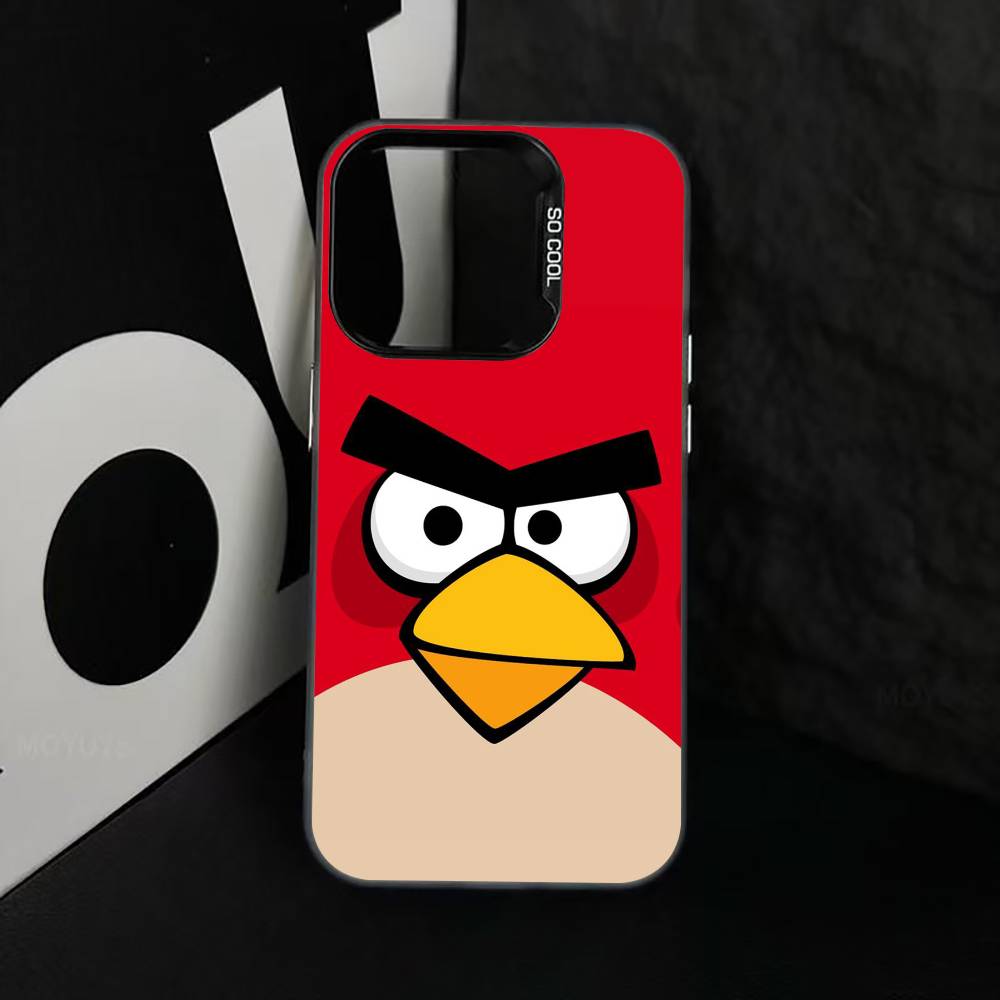 Funny Cartoon A-Angry B-Birds Phone Case For iPhone 17,16,15,14,13,12,11 Plus,Pro Max,XS,Colorful Silver Phone case Funda Cover