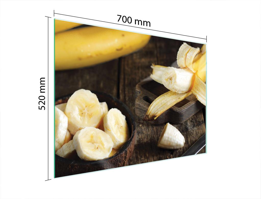 GLAS-KOCHFELD-SCHUTZPLATTE 70x52 BANANE
