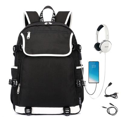 Korejská verze ležérního batohu s USB rozhraním, školní batoh pro studenty střední školy, módní trendový venkovní sportovní batoh