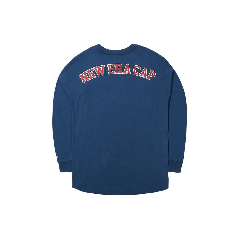 New Era FW23 Retro College Style Lightweight Pullover Sweatshirt Unisex Sweatshirt Navy-Blue 13789204