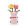 Apricot Lamb Romantic Tulip Vase Plush Toy, Soft and Cute, Fluffy Romantic Tulip Vase 28cm, Suitable for Boys and Girls