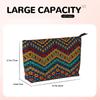 African Abstract Ethnic Tribal Travel Makeup Bag Small Waterproof Cosmetic Bag Women Purse Mini Portable Traveling Organizer