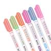 6 Colors Curve Line Highlighter Pen Stationery Marker for Student Diary
