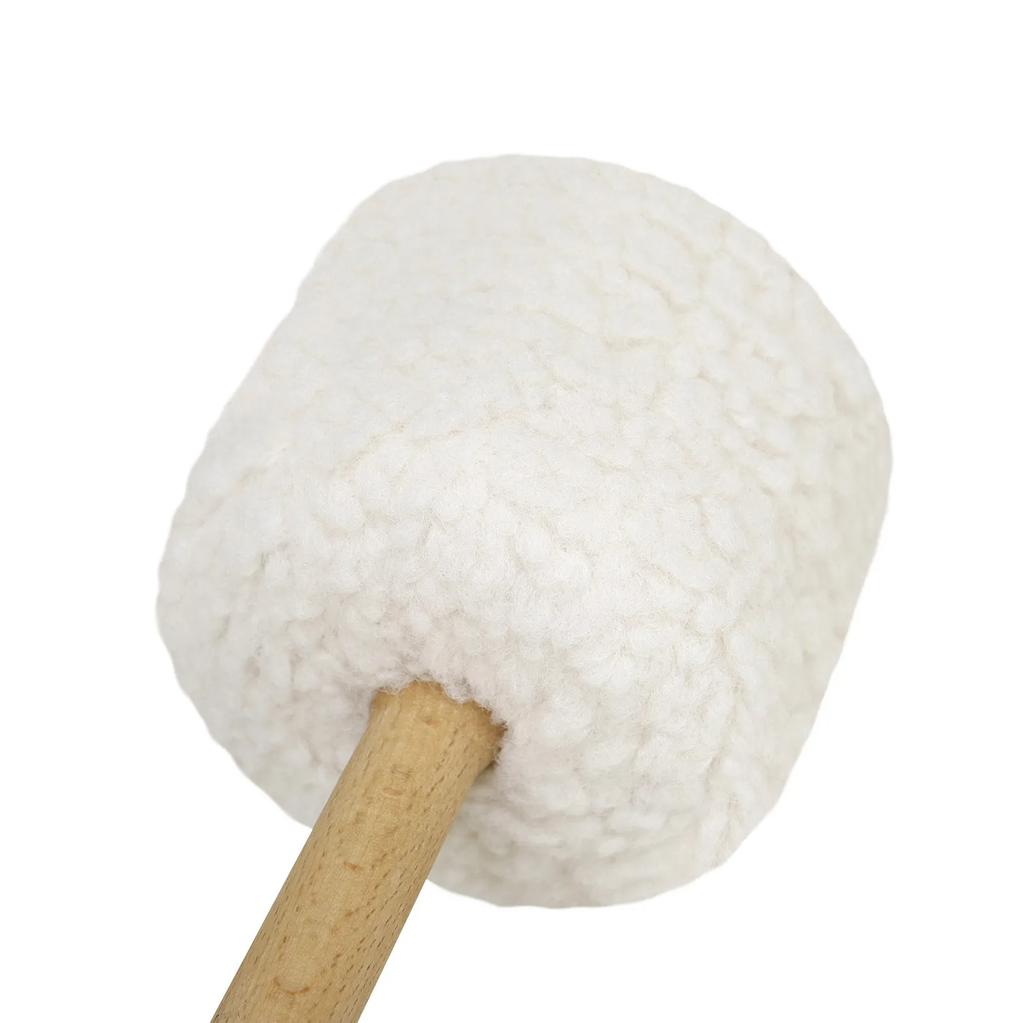 Professional Songbo Hammer Beech Plush Mallet Sound Therapy Gong Hammer Lamb Plush Head Beech Wood Handle Percussion Accessories