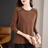 Spring and Autumn Base Shirt Women's Long Sleeve T-shirt Loose Fitting Clothes In Plus Size