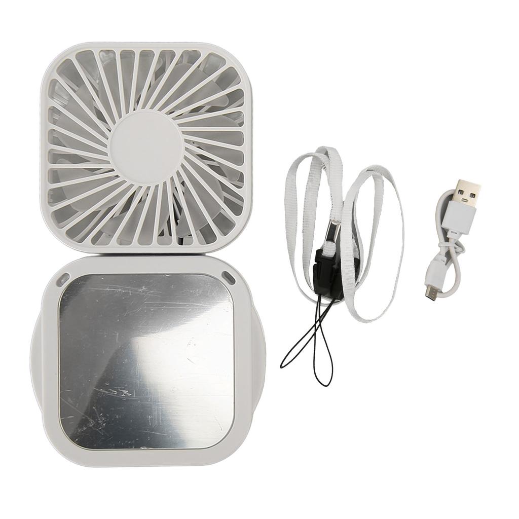 Mini Ventilator Reîncărcabil de Mână Ajustabil Portabil Mic Ventilator Personal cu Oglindă pentru Acasă Exterior
