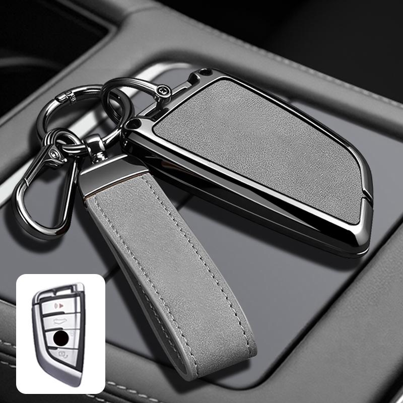 Zinc Alloy Leather Car Key Case For Bmw F20 G20 G30 X1 X3 X4 X5 G05 X6 X7 G11 F15 F16 G01 G02 F48 M3 M4 Keychain Accessories