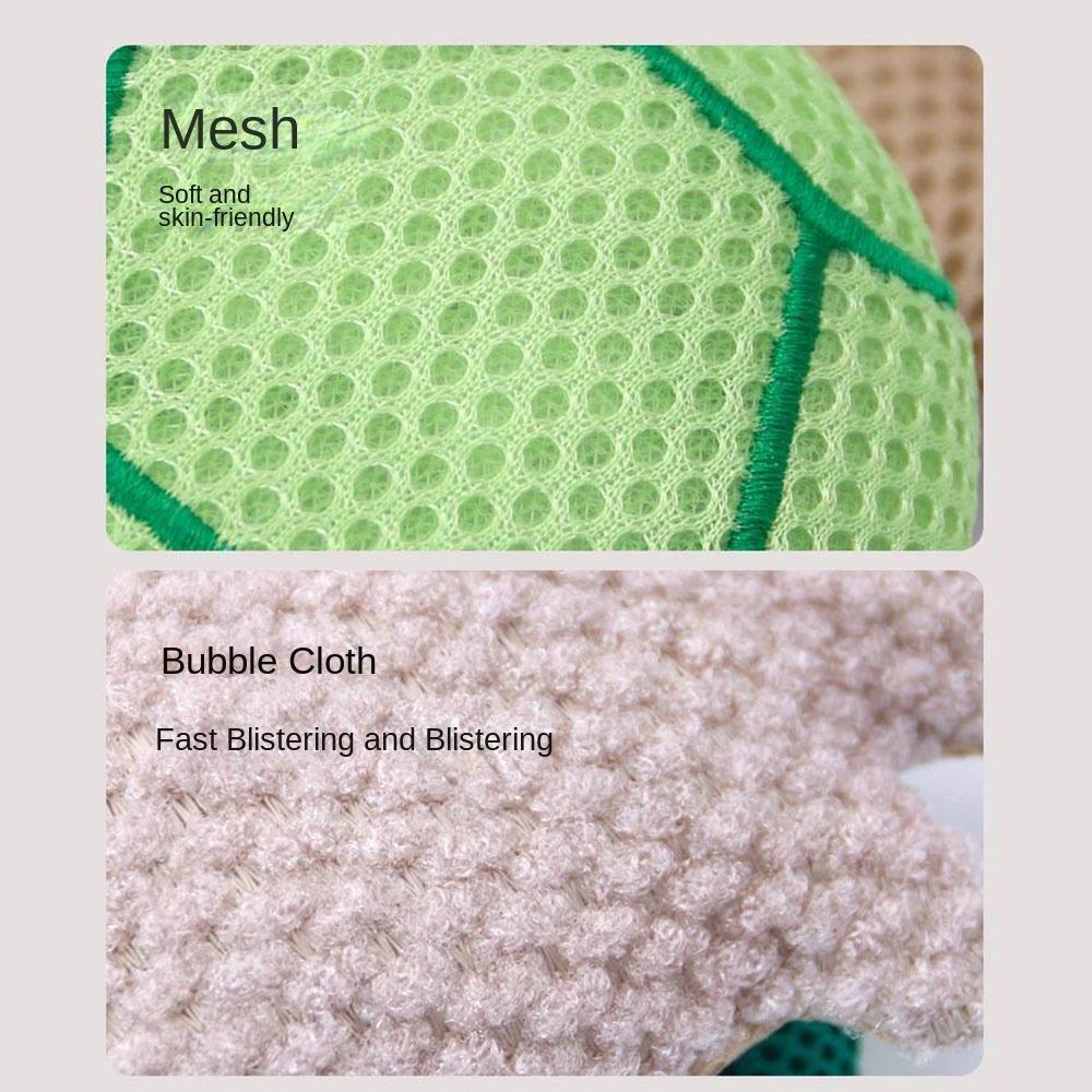 Double-sided Turtle Bath Ball Soft Body Cleaning Mesh Cute Turtle Bath Toy  Bathroom Accessories