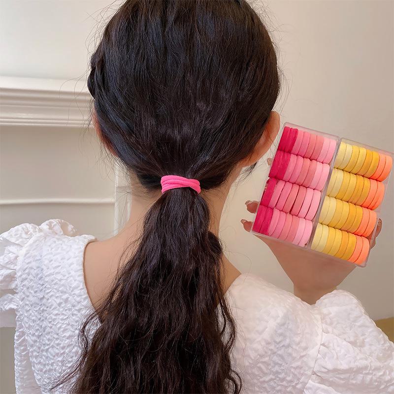 32-Piece Elastic Hair Bands for Girls - Durable, No Damage, Ideal for Summer