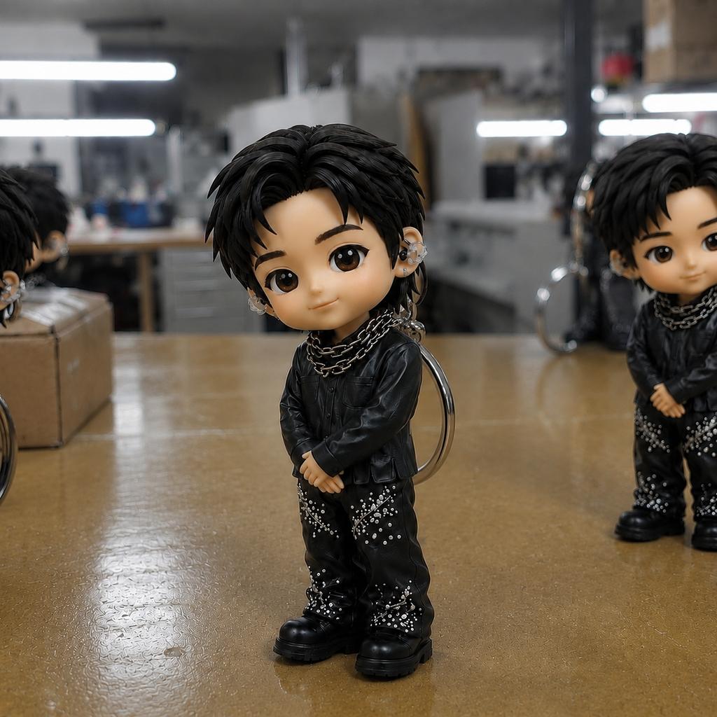 Custom Kpop Bangtan Boys Suga Individuation Cartoon Figure Keychain Desktop Decor Ornament Concert Fan Collectible Souvenir Gift