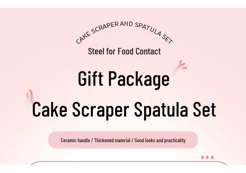 Stainless Steel Cake & Cheese Knife Set with Ceramic Handle - Includes Spatula, Pizza, and Pastry Knives in Gift Box