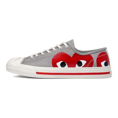 Comme des Garçons PLAY x Jack Purcell Drizzle Red Unisex-Sneaker Grau Egret 171260C