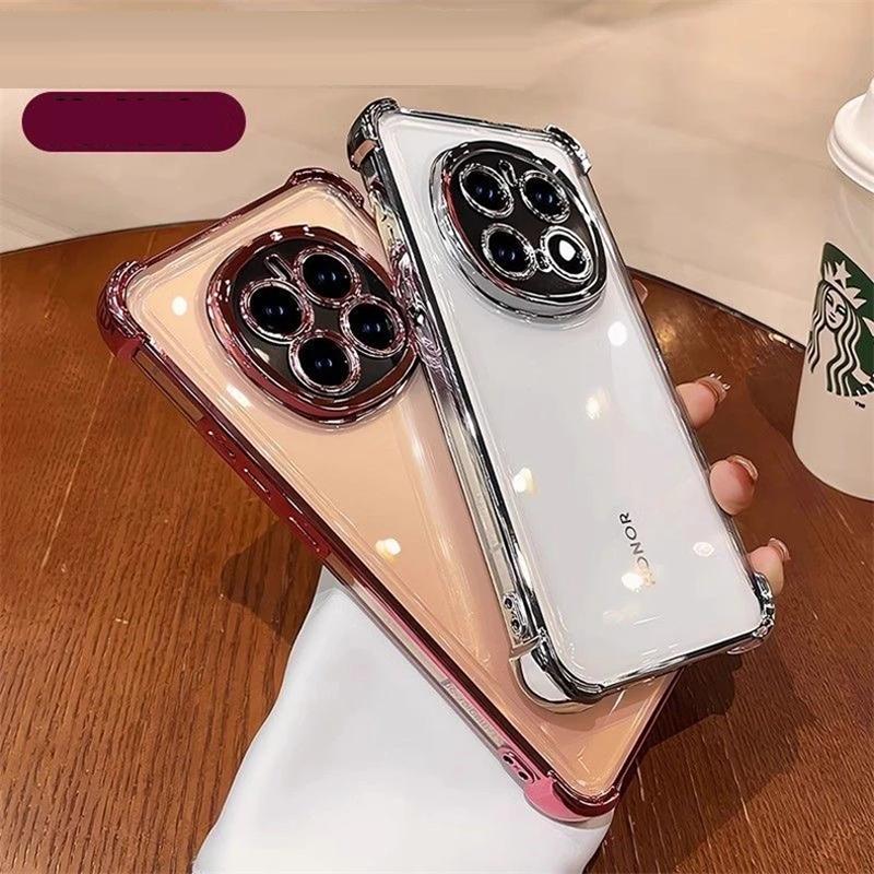 Case For Honor Magic 7 Pro 8 6 6Pro 5 Magic 8 8Pro 5G Magic 4 5 lite Camera Protect Cover Transparent Silicone Shockproof Bumper