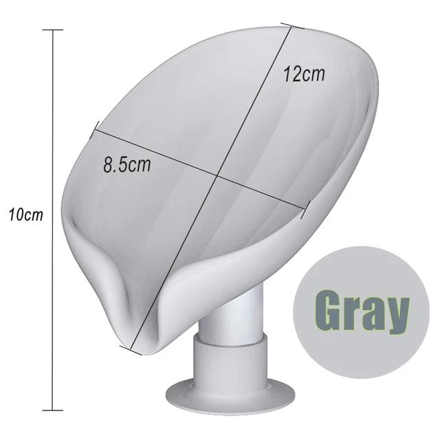 New Leaf Shape Soap Box Drain Soap Holder Bathroom Accessories Suction Cup Soap Dish Tray Soap Dish for Bathroom Soap Container
