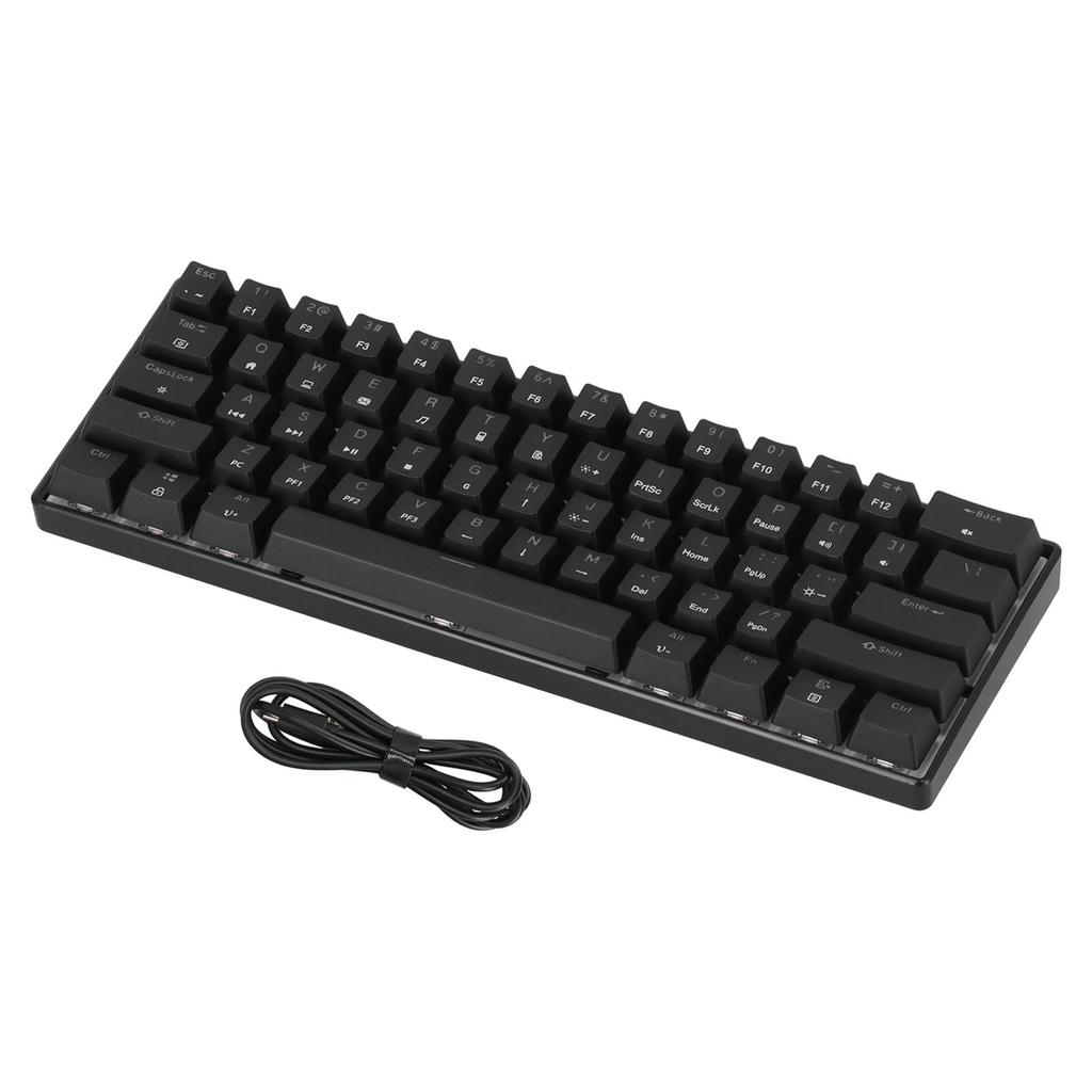 MAGICREFINER Mechanical Keyboard NKey Rollover 61 Keys Mini RGB Gaming Keyboard With 1.6 Meters
