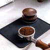Silicone Coffee Tamper Mat Anti-skid Black Coffee Press Powder Pad Thicken Corner Edge Espresso Coffee Tampers Mat for Home Cafe