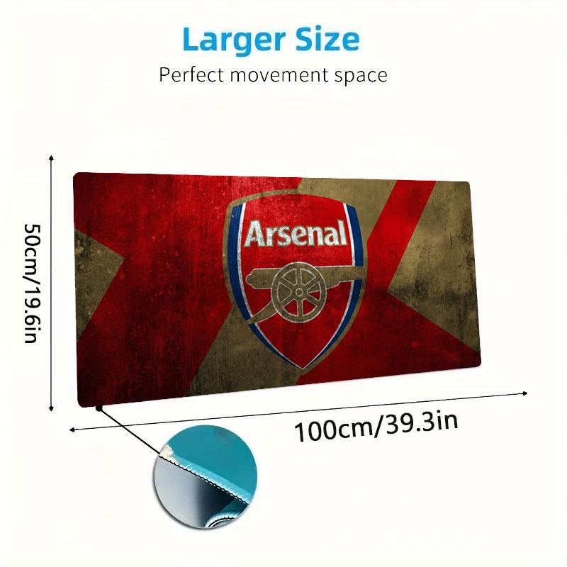 Arsenal F Large Size Mouse Pad Large Gaming Table Cushion Non-slip Laptop Tablet Big Mousepad XXL Mat Mini PC Playmat With Lock edge