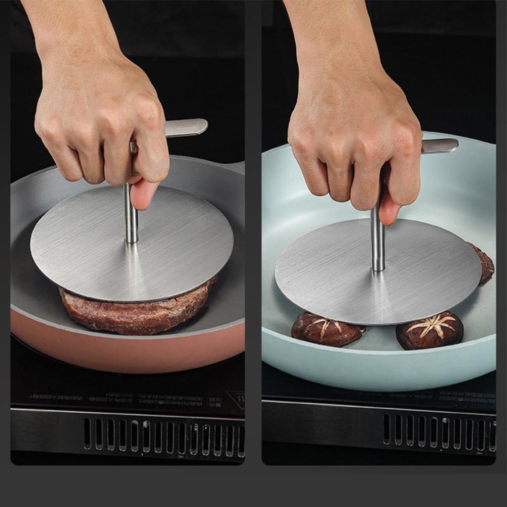 Stainless Steel Round Hamburger Press Patty Maker Smash Burger Press 12 15 18CM Home Kitchen Accessories Household Tools Gadgets