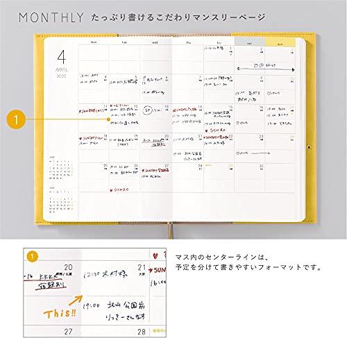 [Starting in January] SUNNY SCHEDULE BOOK weekly 2022 mauve pink