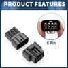INFINAUTO 8 Pin Car Wire Connector Plug Housing Kit 2.3-mm Series Female Male Wire