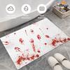 Leeseph Halloween Horror Bloody Outdoor Doormat Rug, Halloween Decoration Floor Door Mat for Bathroom, Home Entry, Yard, Patio